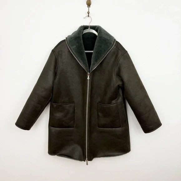 Mango Reversible Faux Shearling Coat BNWT - Picture 8 of 11